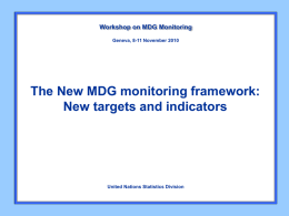New MDG monitoring framework