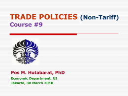Trade Policies