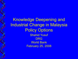 Knowledge Deepening and Industrial Change in