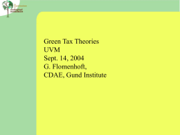 Green Tax theories