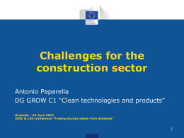 Challenges for the construction sector