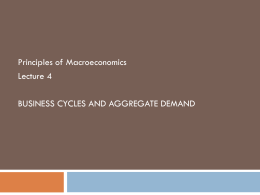 Lecture 4 Business Cycles and Aggregate Supply and