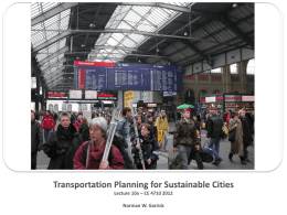 The Foundamentals of Sustainable Transportation Planning