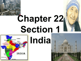 Chapter 22 Section 1 India