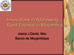 Innovations in Addressing Rural Finance Challenges in