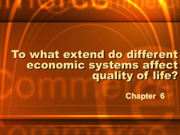 To what extend do different economic systems affect