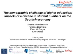 The Demographic Challenge Facing Scottish HEIs