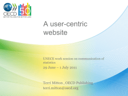 OECD`s approach to building a user-centric website