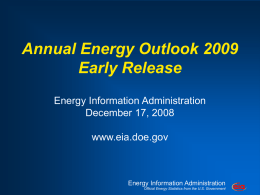 Annual Energy Outlook 2009 Early Release