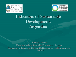 Indicators of Sustainable Development. Argentine