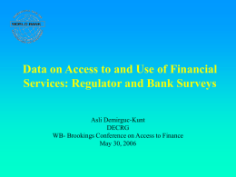 Access to financial services