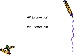 Economics Mr. Haderlein