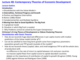 Chapter 4B Contemporary Theories of Economic Development