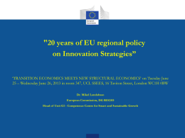20 years of EU Regional Policy on Innovation Strategies