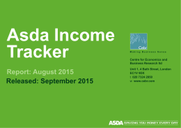 Income Tracker Report August 2015