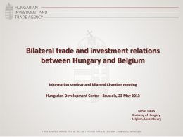 Belgian-Hungarian bilateral economic relations