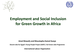 Employment and Social Inclusion for Green Growth in Africa