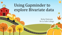 Using Gapminder to explore Bivariate data web