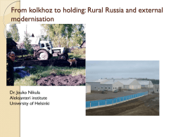 From Kolhoz to Agro-Holding Company: Rural Russia and