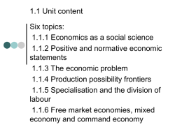 Topic 1.1 Nature of economics student versionx