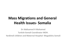 Mass Migrations and General Health Issues