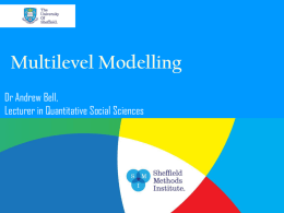 Session 3 Multi-level Modelling – Andrew Bell