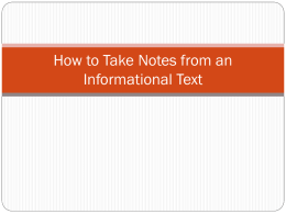 How to Take Notes PowerPoint