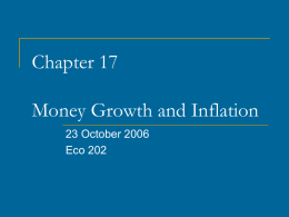 Money-Inflation (Eco 202)