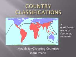 Country Classifications