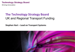 UK and Regional Transport Funding