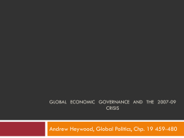 Global Governance and The Bretton Woods System