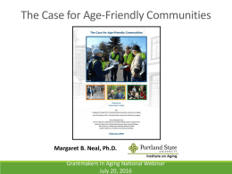 Action Plan for an Age-Friendly Portland