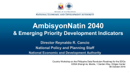 National Priority Development Indicators