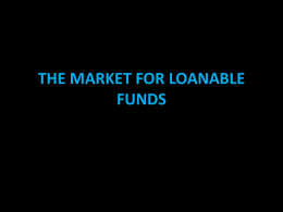 the market for loanable funds