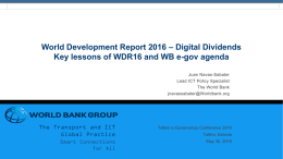World Development Report 2016 - Tallinn e