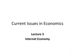 Internet Economy and capital markets