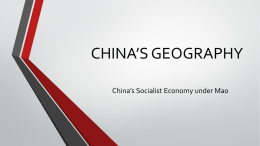 s Socialist Economy under Mao
