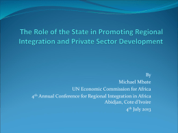The Role of the State in Promoting Regional
