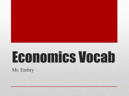 Economics Vocab