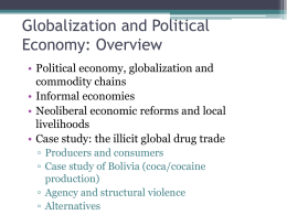 ANT 2410 Fall 2015 Political Economy of Drugs