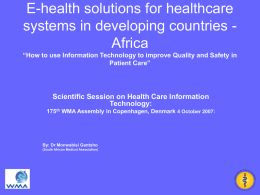 HEALTHCARE TRENDS South African Medical Association
