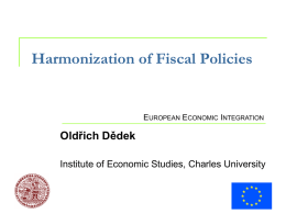 Harmonization of Fiscal Policies