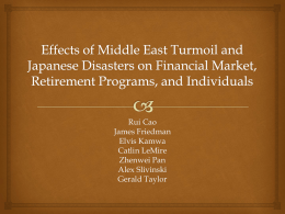 Effects of Middle Turmoil and Japanese Disasters on Financial
