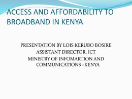 Broadband affordability - East Africa Internet Governance Forum