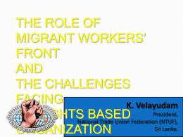 ROLE OF MIGRANT WORKERS FRONT AND