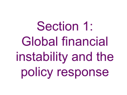 Global financial instability and the policy response