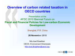 OECD POLICY FRAMEWORK FOR SUSTAINABLE DEVELOPMENT
