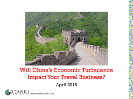 China*s Economic Turbulence Impacting Travel?