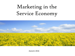 Marketing in the Service Economy