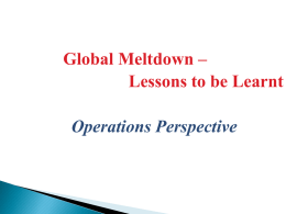 Operations-Globalmeltdown Workshop14th nov